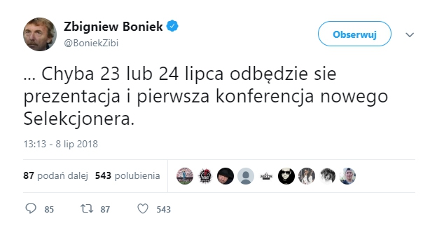 Boniek zdradził, kiedy poznamy nowego selekcjonera