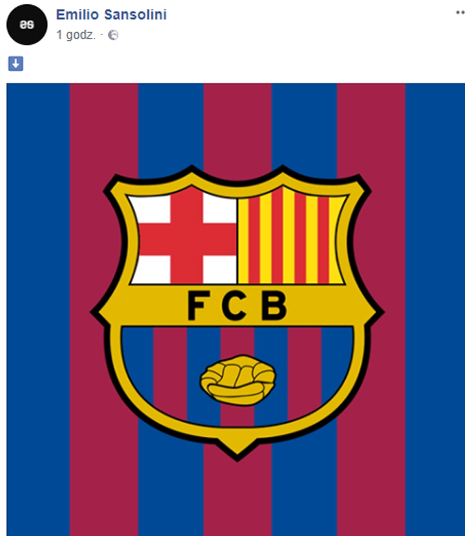 Nowe logo FC Barcelony po porażce z Romą... :D