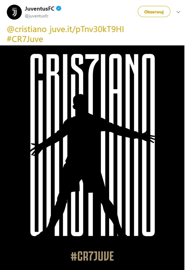 Tak Juventus ogłosił transfer Ronaldo