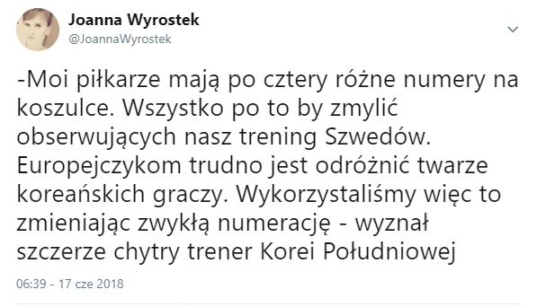 Sprytne zagranie trenera Korei Płd przed meczem MŚ... :D