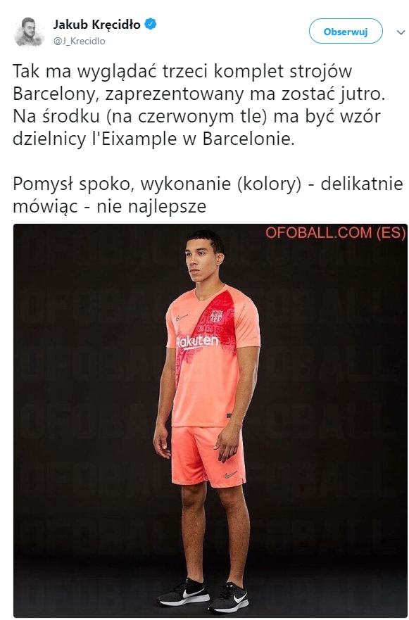 Tak mają wyglądać trzecie STROJE BARCY!