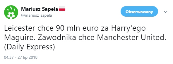 Na tyle Leicester wyceniło Harry'ego Maguire'a!