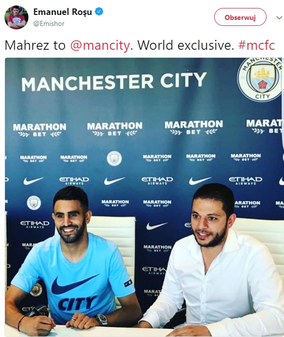 OFICJALNIE! Mahrez w Manchesterze City