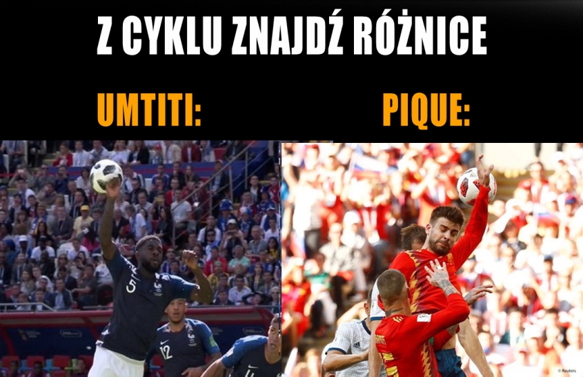 Z cyklu znajdź różnice... :D Pique vs Umtiti