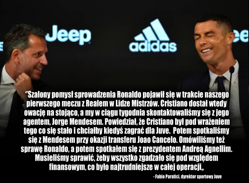 Dyrektor JUVE zdradził, kiedy pojawił się pomysł na ściągnięcie CR7