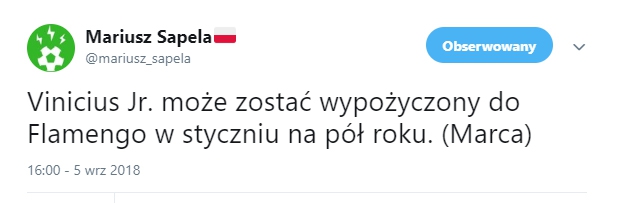 Możliwe WYPOŻYCZENIE Viníciusa Júniora