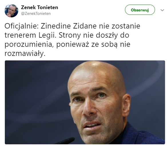 Kolejny WIELKI trener NIE dla Legii... :D