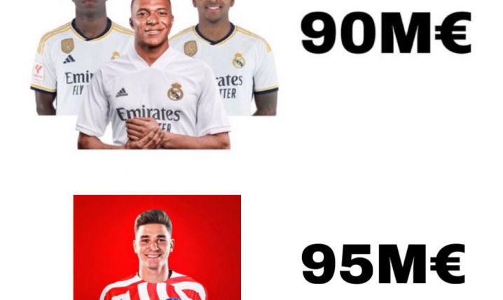 90 mln euro WYDANE przez Pereza vs. 95 mln euro WYDANE przez Atletico XD