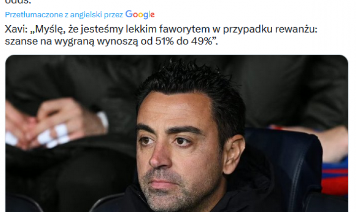 Xavi ocenił PROCENTOWE SZANSE NA AWANS Barcy i Napoli do ćwierćfinału LM :D