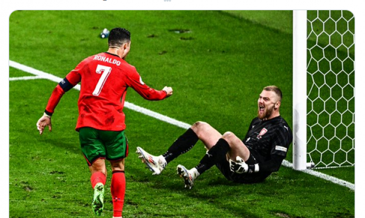 ZACHOWANIE Cristiano Ronaldo po zwycięskim golu dla Portugalii O.o