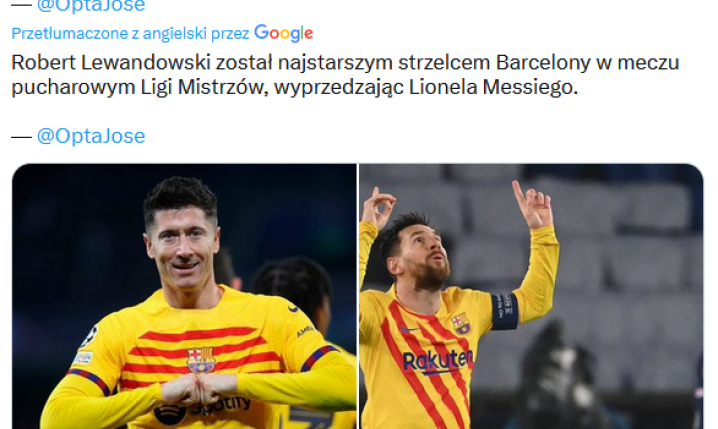 Lewy zapisał się w historii Barcelony! POLAK POBIŁ WYCZYN LEO MESSIEGO!