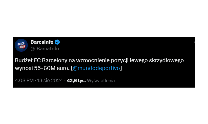 Tyle wynosi BUDŻET Barcelony na kupno SKRZYDŁOWEGO!