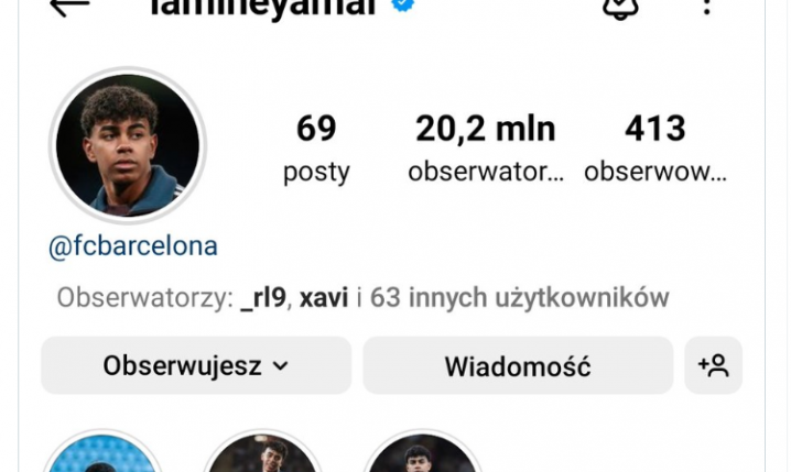 FOLLOWY na koncie Lamine'a Yamala od czasu zakończenia EURO xD