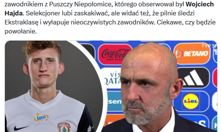 Ten piłkarz Puszczy Niepołomice MOŻE DOSTAĆ POWOŁANIE do reprezentacji Polski!