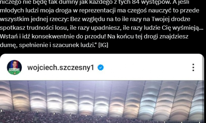 Tak Wojciech Szczęsny POŻEGNAŁ się z kadrą na IG! <3