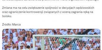 UEFA ZMIENIA ZASADY dot. zagrań ręką! O.o Od teraz...