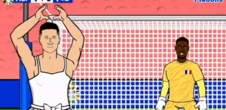 ''KRESKÓWKA'' wyśmiewająca rzut karny Lewego w meczu z Francją xD [VIDEO]