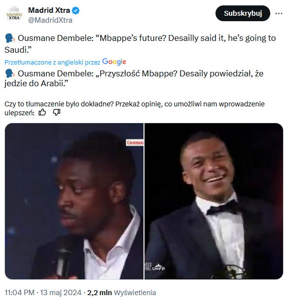 Gdzie przejdzie Mbappe? ODPOWIADA OUSMANE DEMBELE xD