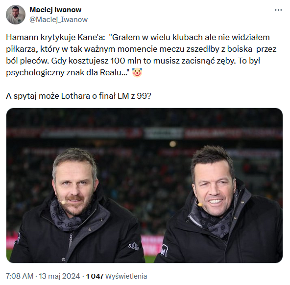 Dietmar Hamann MOCNO UDERZA w Harry'ego Kane'a...