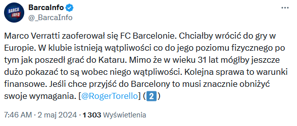 Była GWIAZDA PSG ZAOFEROWAŁA się Barcelonie!