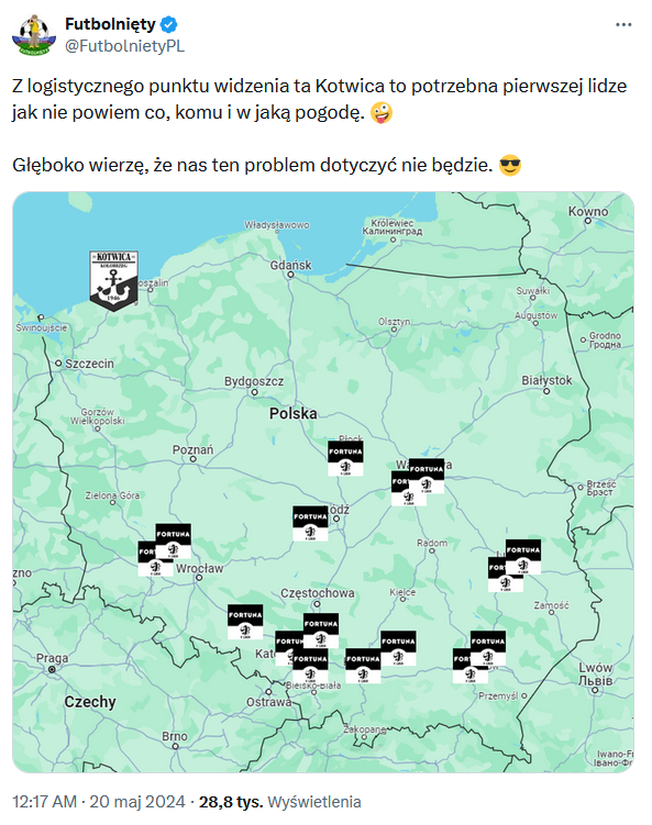 Tak będą wyglądać WYJAZDY Kotwicy Kołobrzeg w 1. Lidze O.o