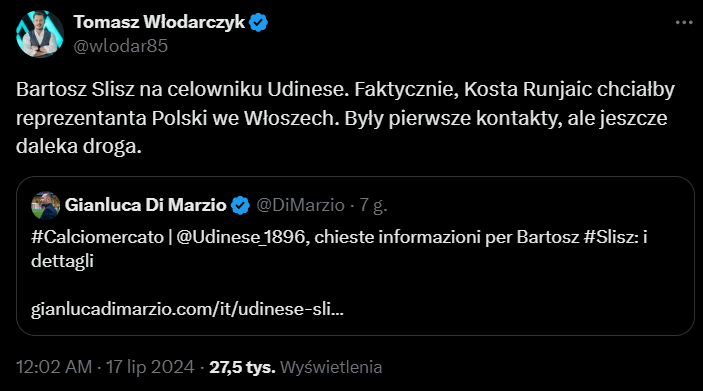 Kosta Runjaić chce w Udinese BYŁEGO PIŁKARZA LEGII!