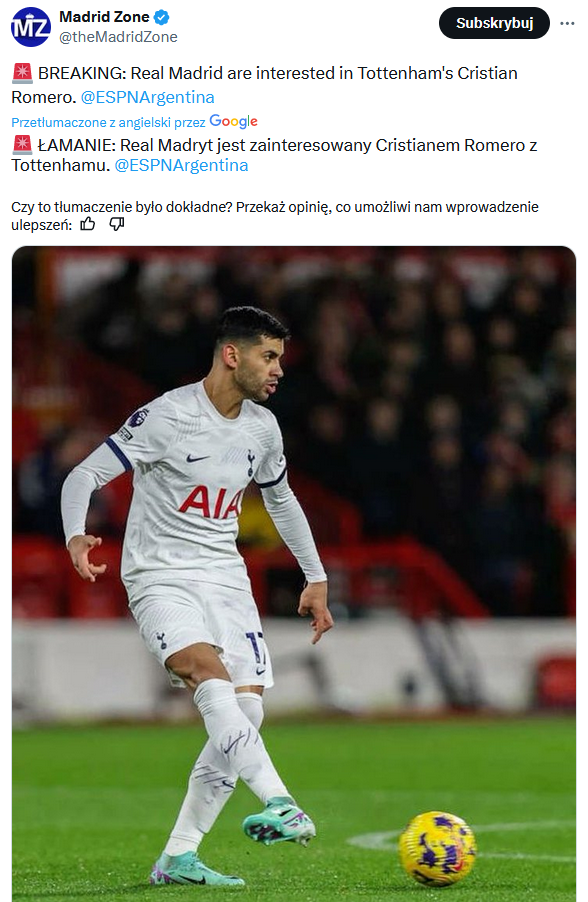 Real Madryt chce TEGO PIŁKARZA Tottenhamu!