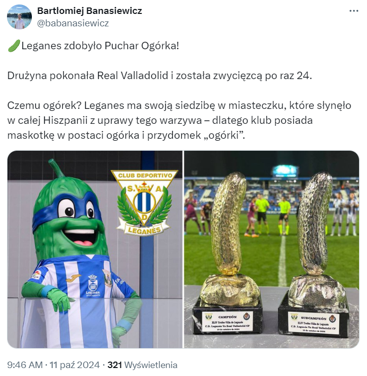 HIT! Takie TROFEUM zgarnęła drużyna Leganes xD