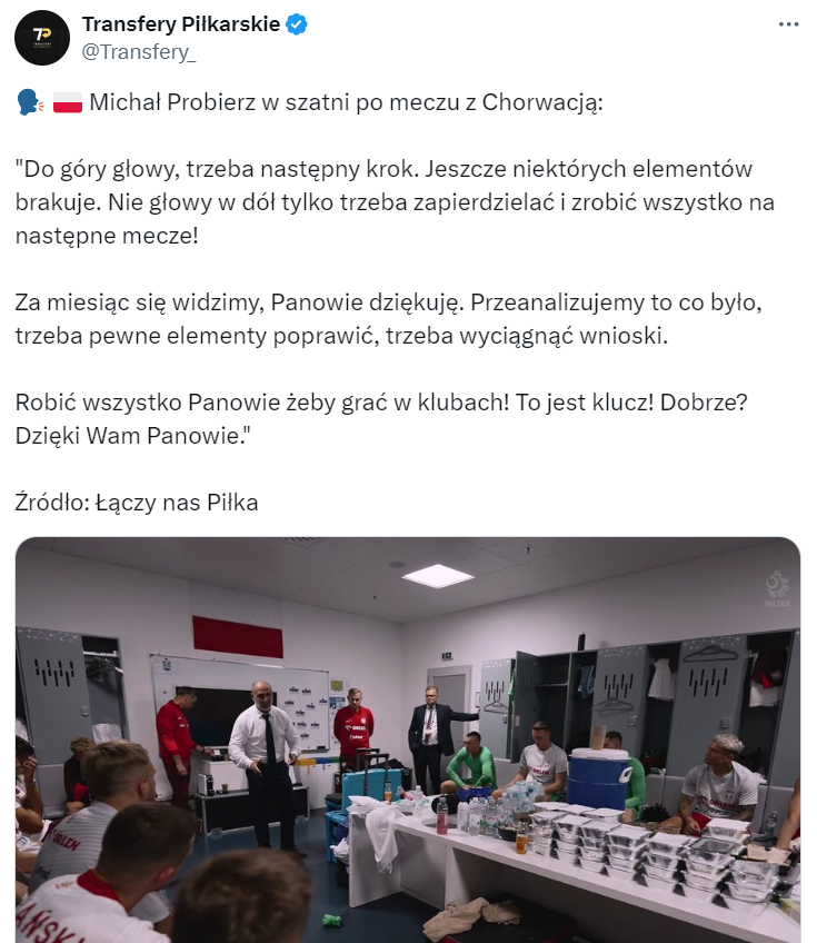 PŁOMIENNA PRZEMOWA Michała Probierza w szatni po meczu z Chorwacją!