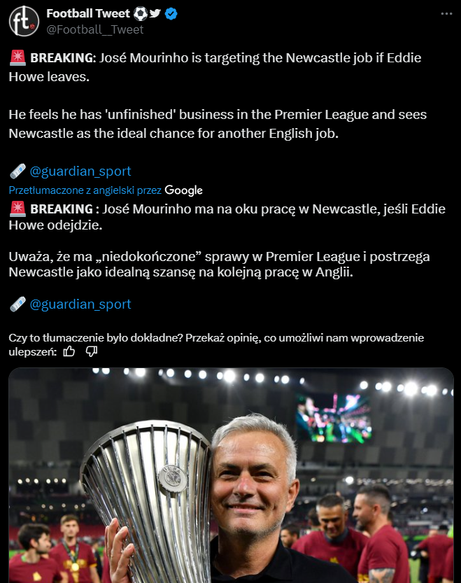 HIT! Jose Mourinho chce WRÓCIĆ do Premier League i WYBRAŁ JUŻ KLUB! O.o