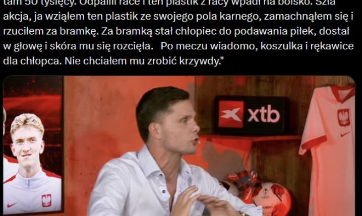 ANEGDOTKA Rafała Gikiewicza o RZUCIE PLASTIKIEM z racy w... O.o