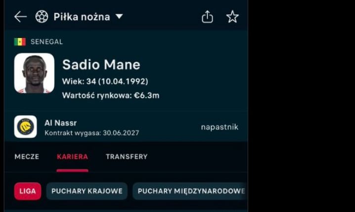HIT! Sadio Mane z TAKIMI STATYSTYKAMI z ligi saudyjskiej dostał nominację do Złotej Piłki xD