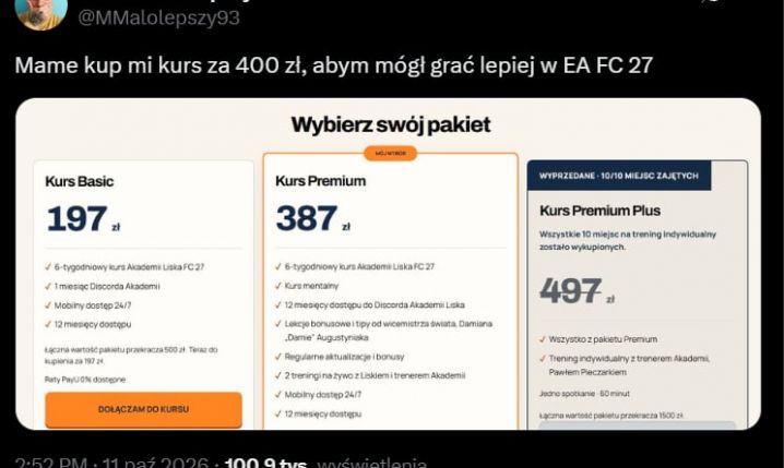 HIT! Oto co zawierają drogie PAKIETY PORADNIKÓW do... NAUKI GRY W EA FC 27 xD
