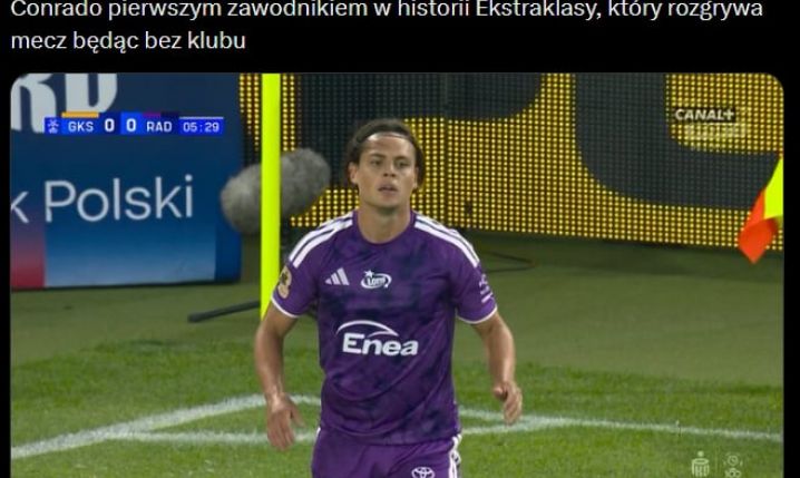 HIT! Tak wyglądała KOSZULKA Conrado w meczu Radomiaka xD