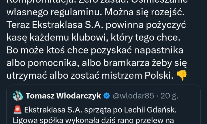 MOCNY wpis Mateusza Borka nt. Ekstraklasy!