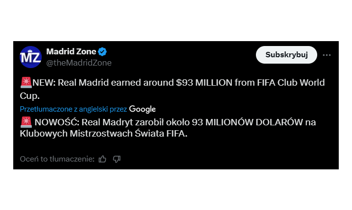 HIT! Tyle Real Madryt ZAROBIŁ za udział w KMŚ!
