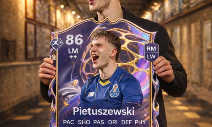Tak wygląda KARTA FUTURE STARS Oskara Pietuszewskiego w grze EA Sports FC 26!