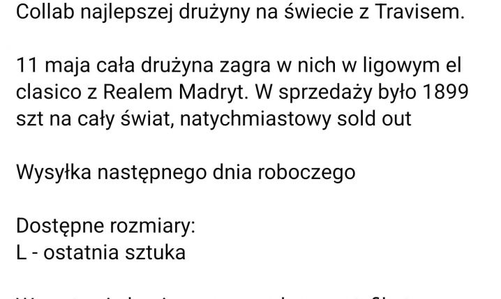 HIT! Za tyle kibice chcą SPRZEDAĆ limitowaną koszulkę Barcy z Travisem Scottem xD