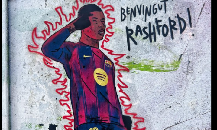 Nowa NAKLEJKA na ulicach Barcelony z wizerunkiem...