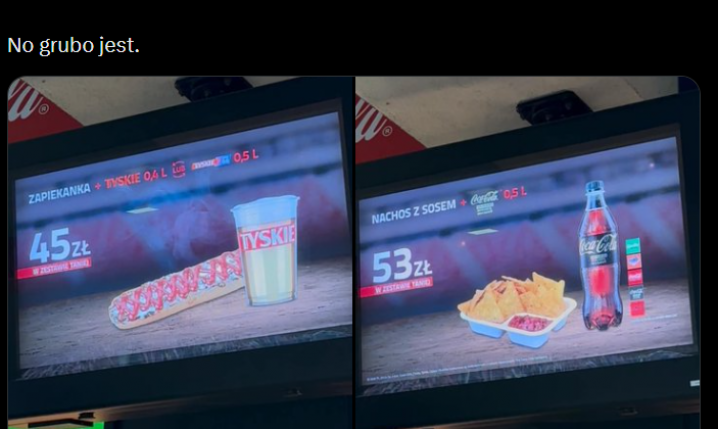 HIT! Oto CENY PRZEKĄSEK na meczu Polska - Albania xD