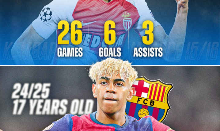 17-letni Kylian Mbappe w AS Monaco vs. 17-letni Lamine Yamal [PORÓWNANIE]
