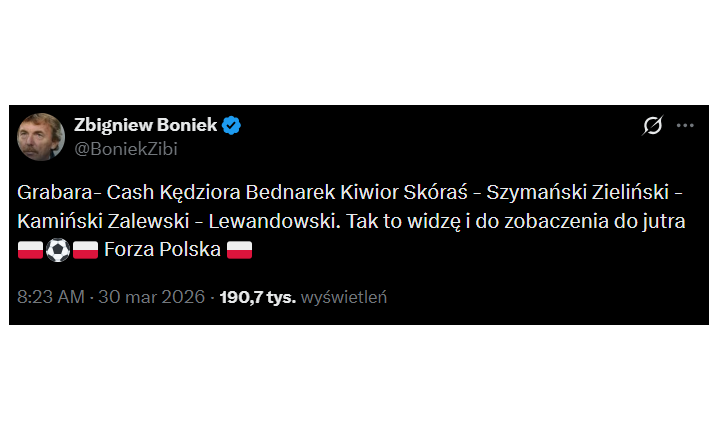 SKŁAD Zbigniewa Bońka na mecz ze Szwecją!