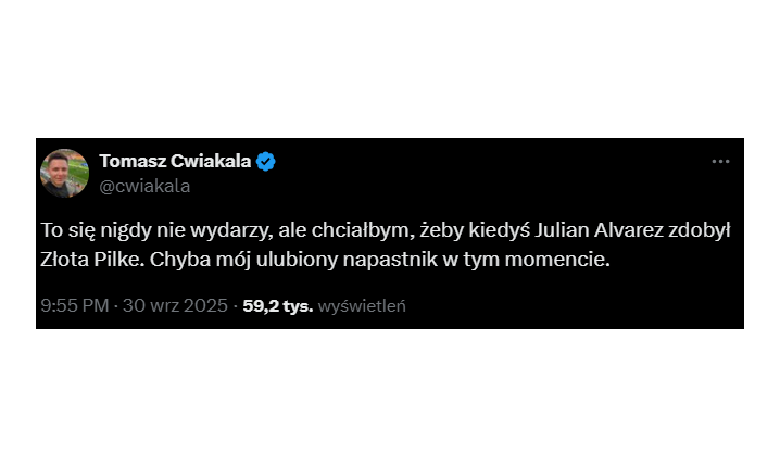 Tomasz Ćwiąkała chciałby ZŁOTĄ PIŁKĘ dla TEGO piłkarza! ''To się nigdy nie wydarzy, ale...''