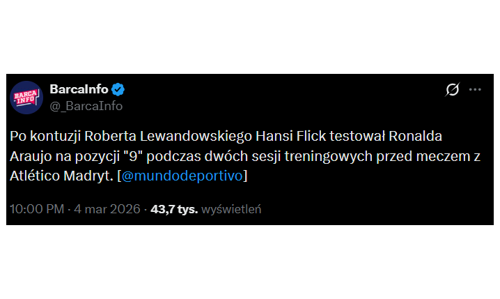 HIT! Lewy kontuzjowany, więc Flick znalazł... NOWEGO NAPASTNIKA w drużynie xD