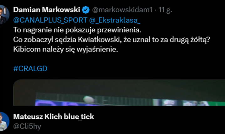 Mateusz Klich ODPOWIADA co ''ZOBACZYŁ'' sędzia podczas meczu Cracovii xD