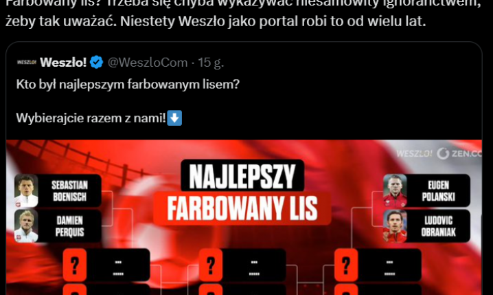 ''KONTROWERSJE'' przy wyborze dawnego kadrowicza do grona ''FARBOWANYCH LISÓW''