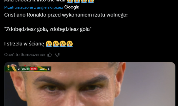 SŁOWA Cristiano Ronaldo przed RZUTEM WOLNYM i STRZAŁEM W MUR xD