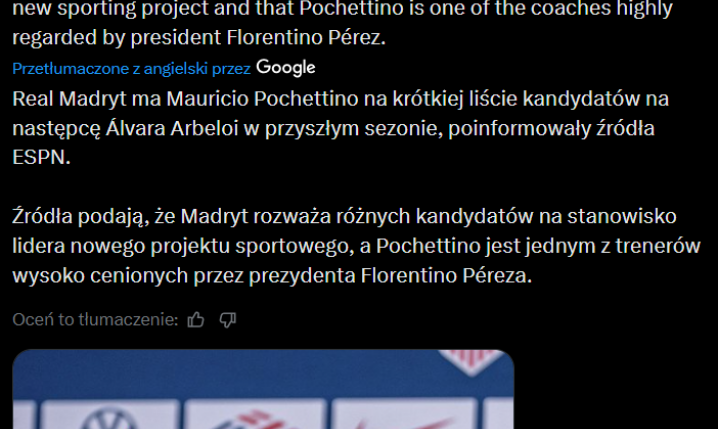 HIT! Ten TRENER jest FAWORYTEM Florentino Pereza!