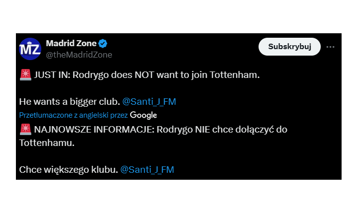 Rodrygo ODRZUCIŁ ten klub z powodu... xD