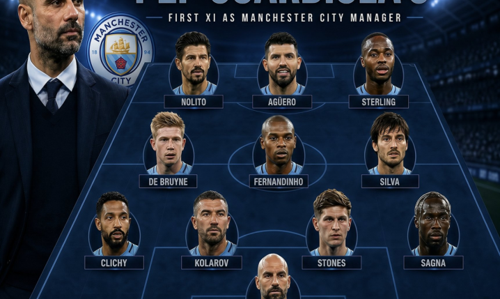 Tak wyglądała PIERWSZA XI Pepa Guardioli po przejęciu Manchesteru City :D